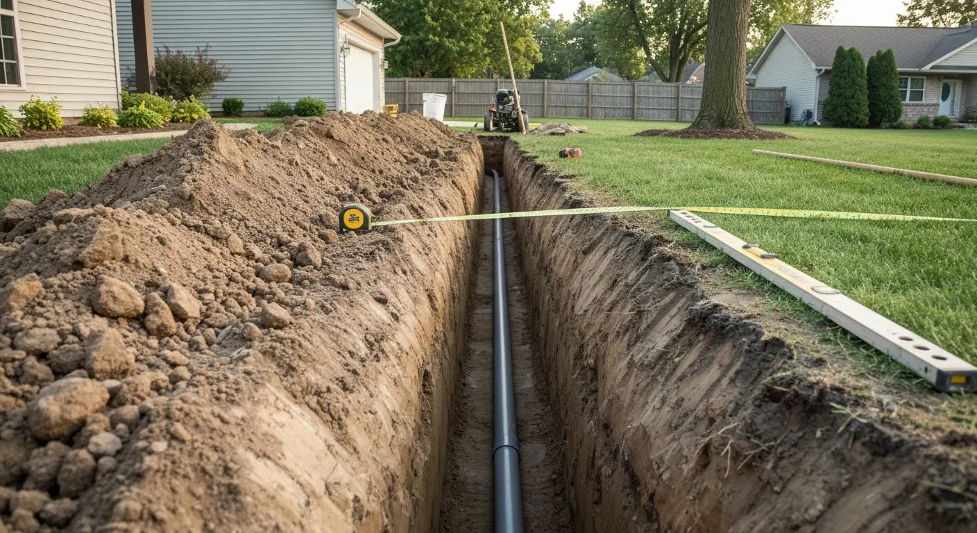 Irrigation system trench installation
