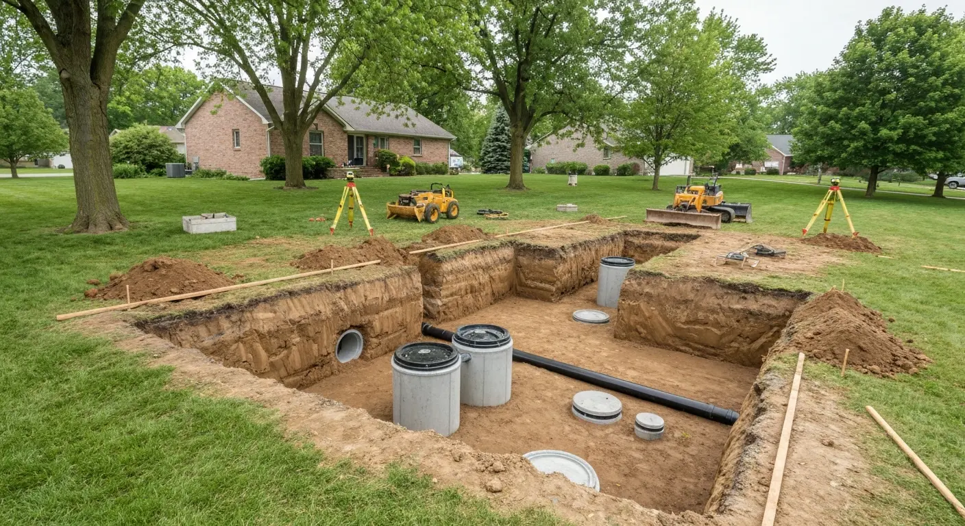 Septic system installation
