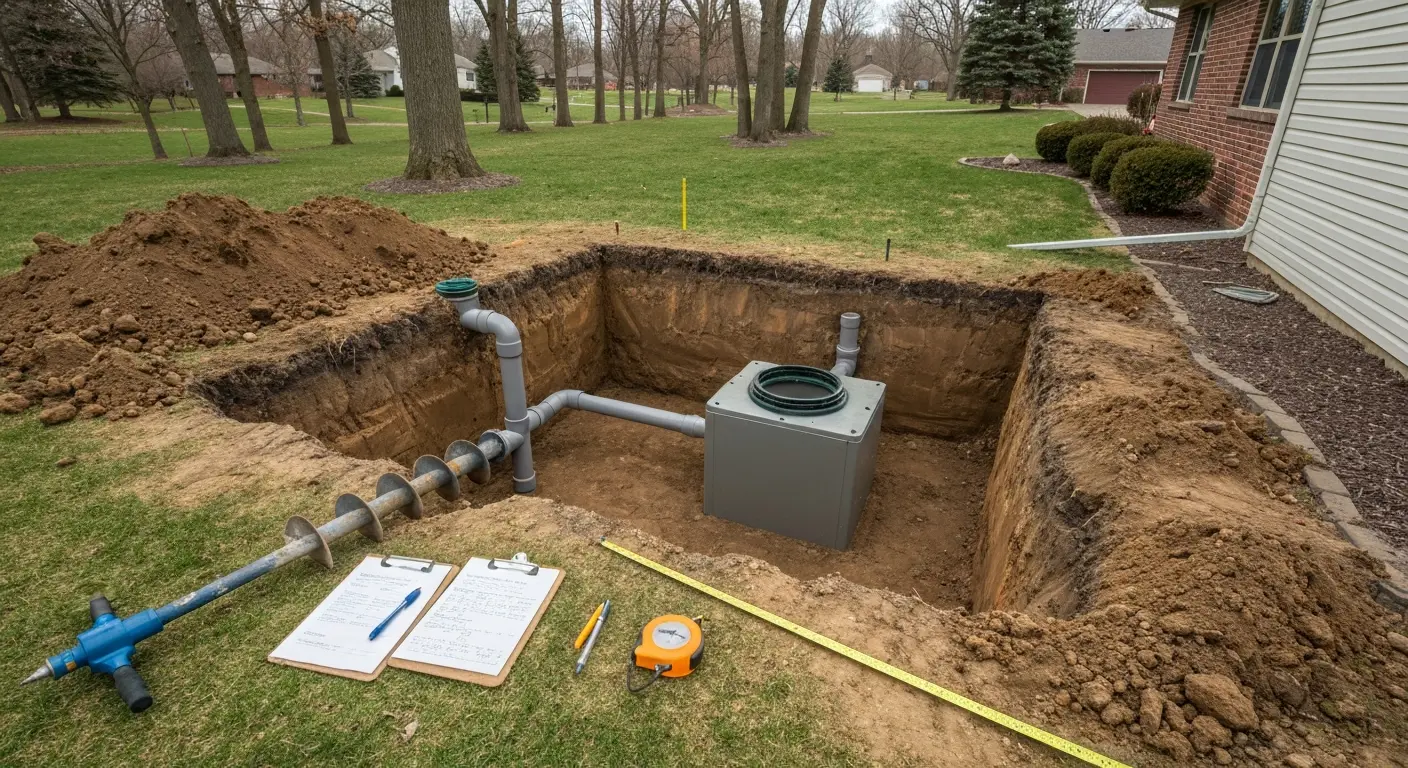 Septic tank installation process