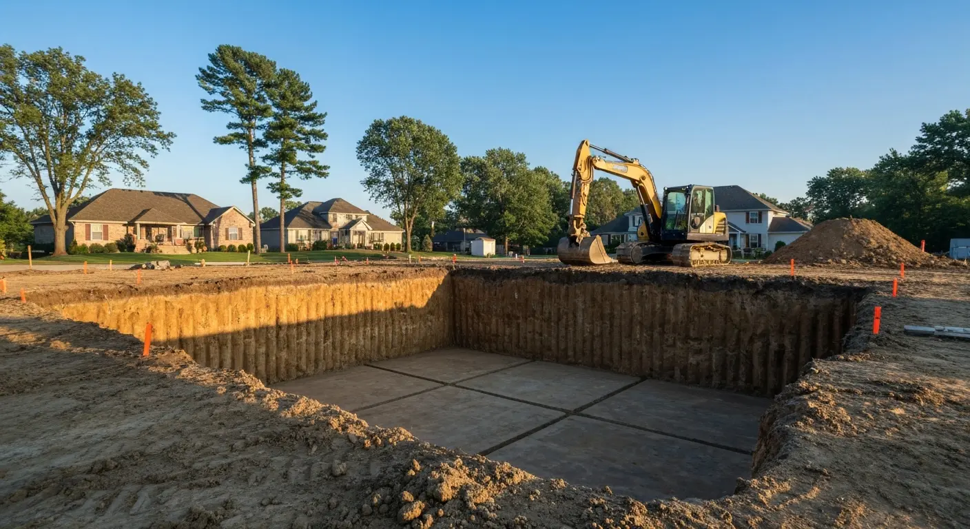 Foundation excavation