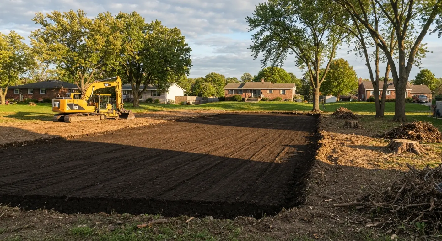 Land clearing and grading work