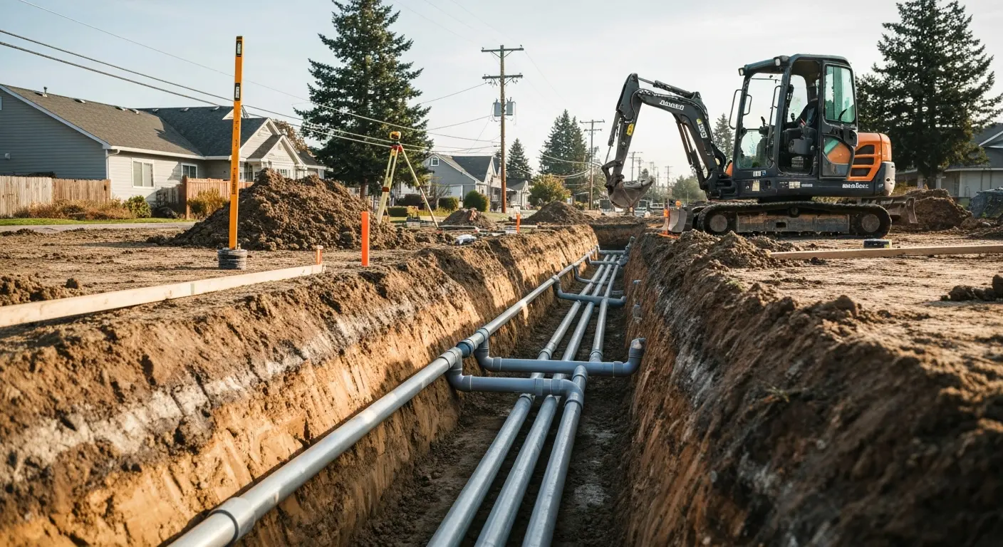 Utility trenching and installation