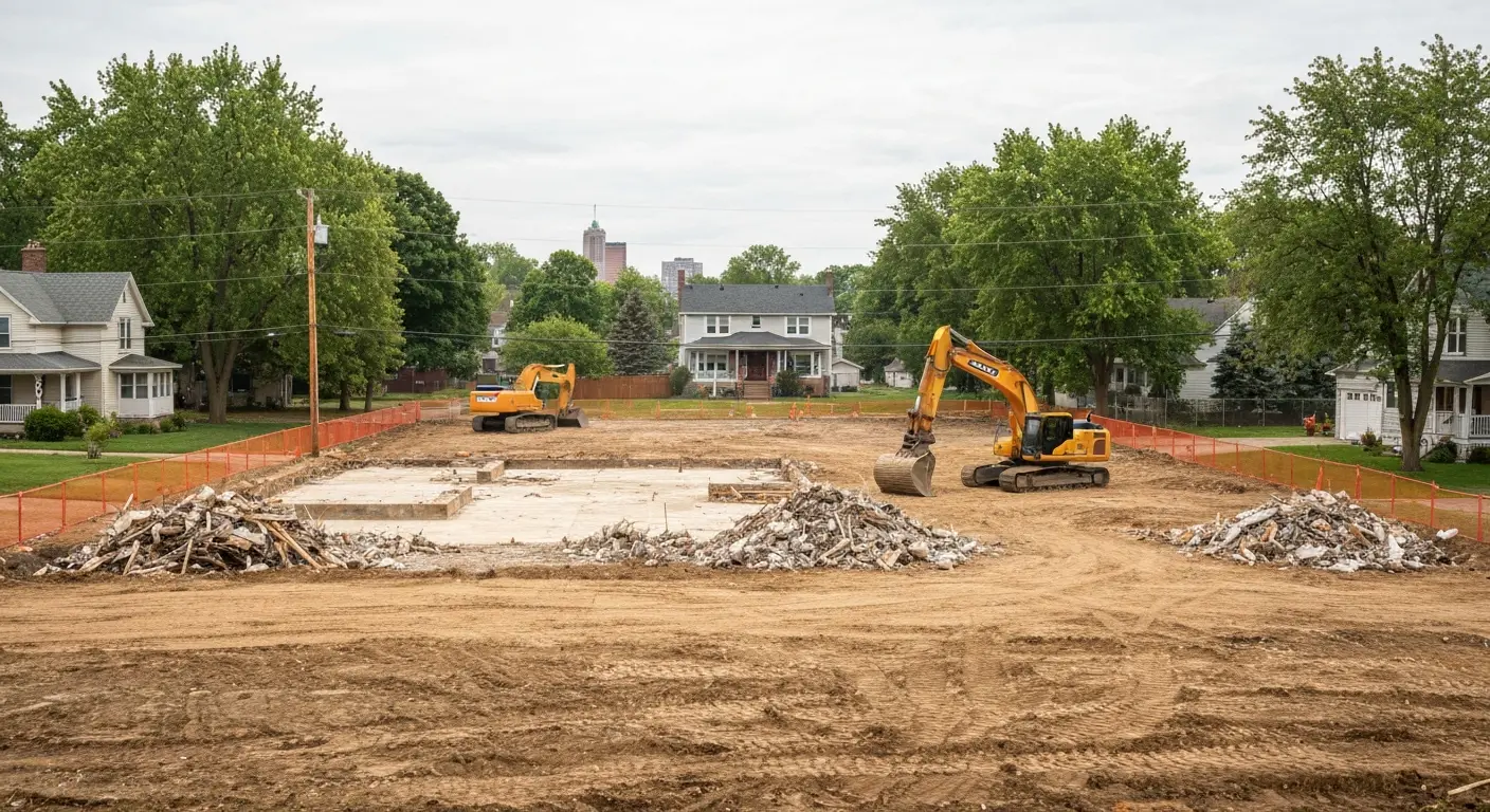 Demolition contractor in Hazel Park clearing property