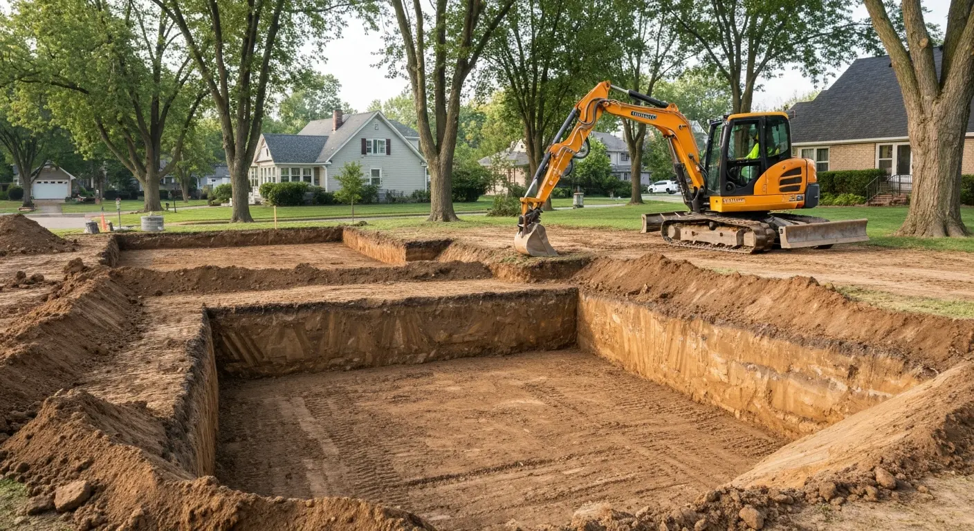 Site excavation and grading