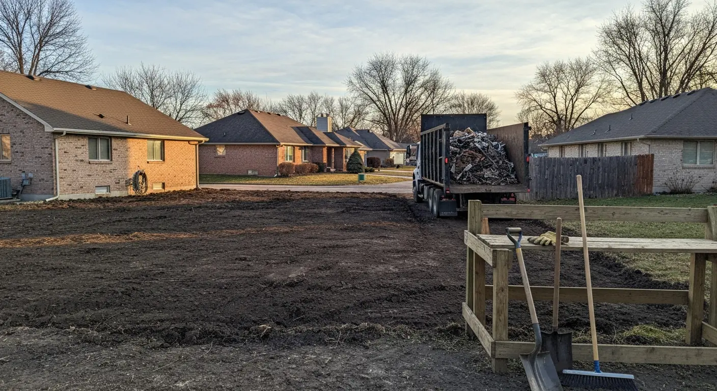 Residential demolition debris removal