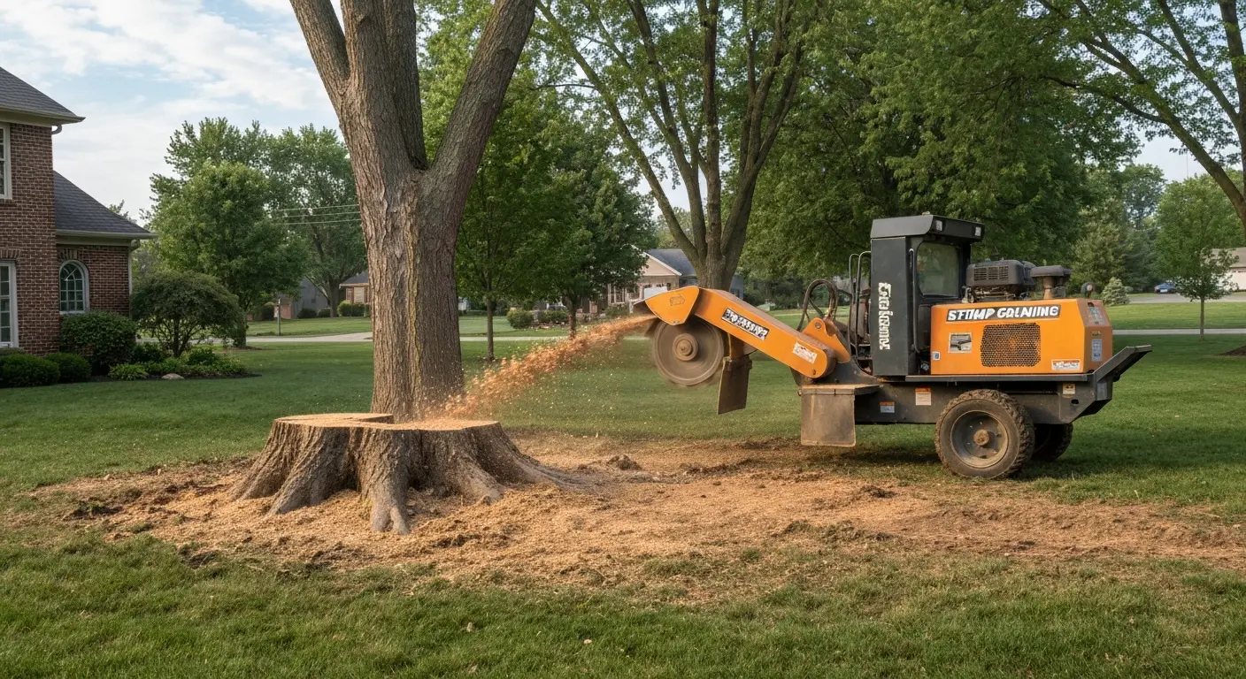 Stump grinding service