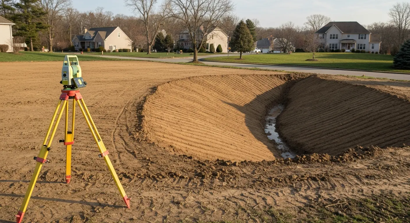 Site grading and leveling