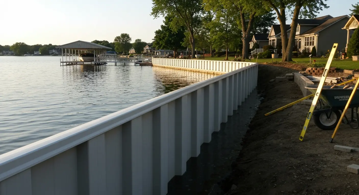 Seawall construction project