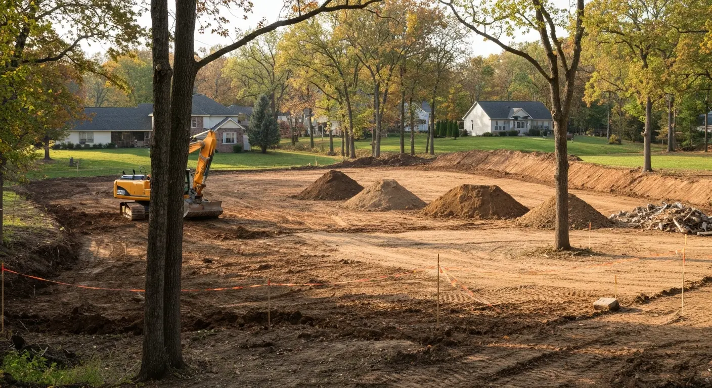 Site excavation project in Oakland County