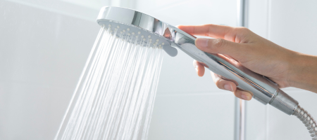 cleaned shower head