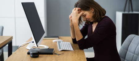 woman feeling stressed