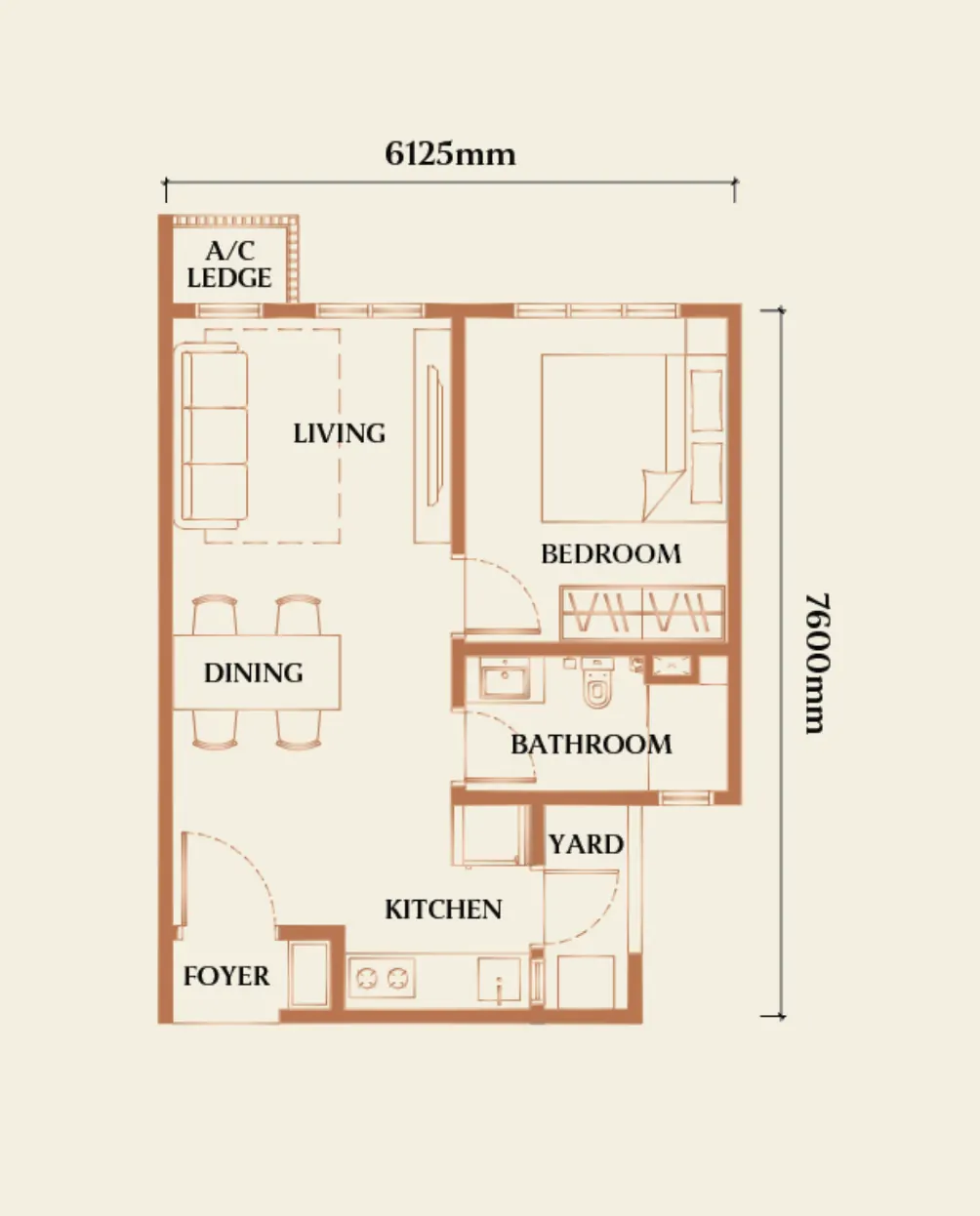 Type C Causewayz Square floor plan