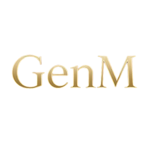 GenM Brand Logo Dark Navy and Gold