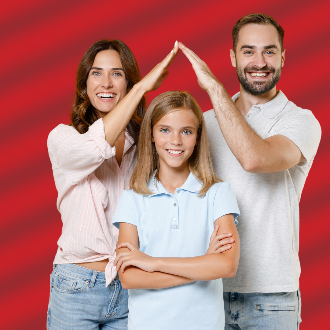 Parent and teen working together