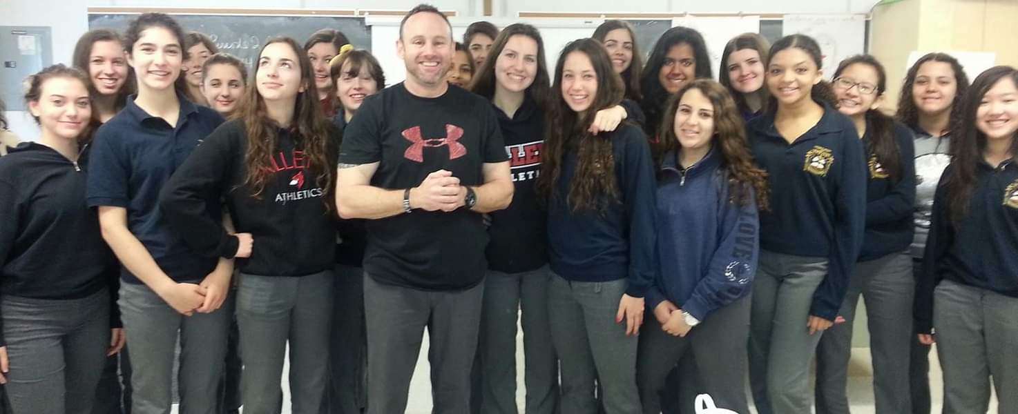 Chris Roberts teaching self-defence to students