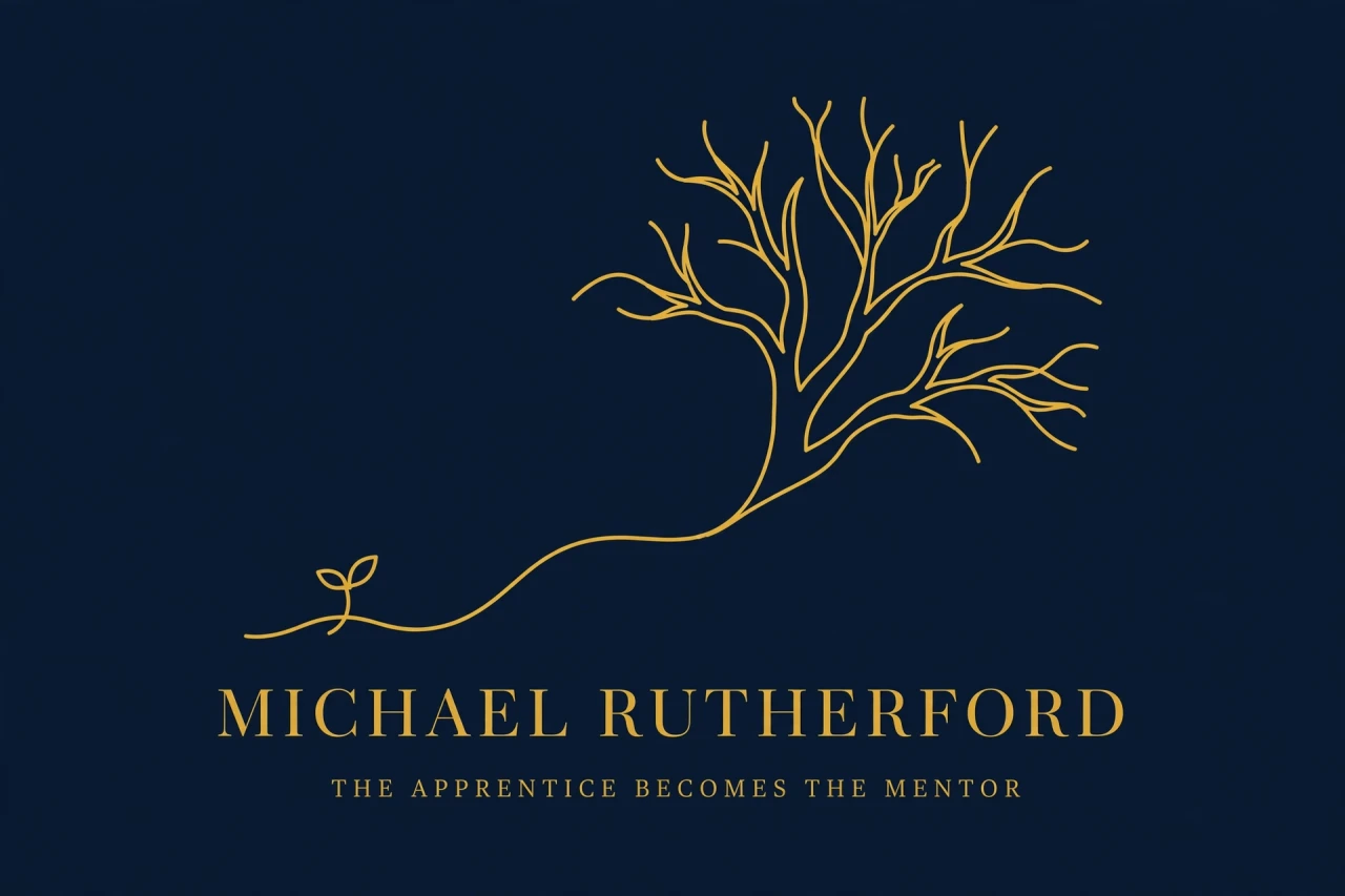 Michael Rutherford — growth from seedling to mentor tree logo