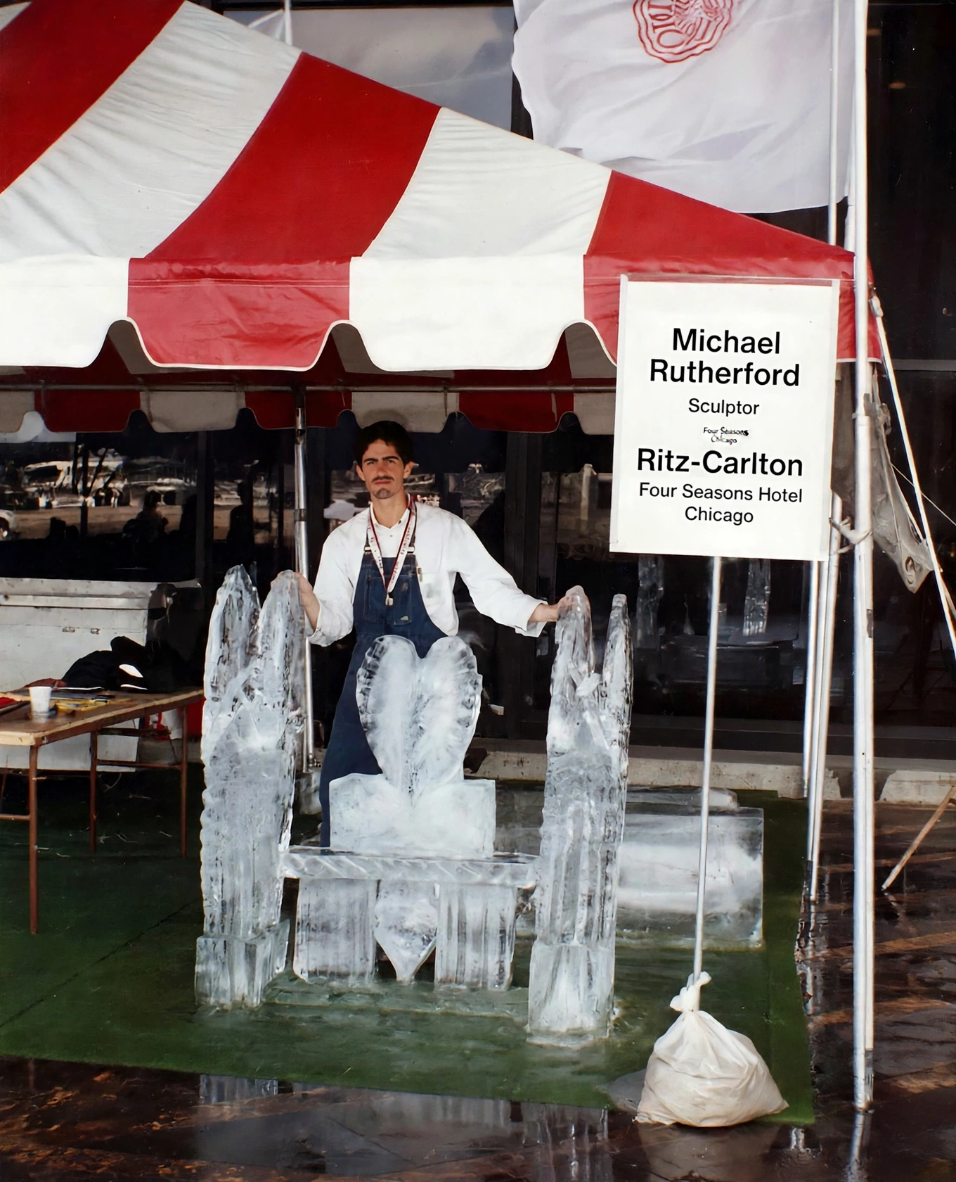 Michael's ice sculpture display
