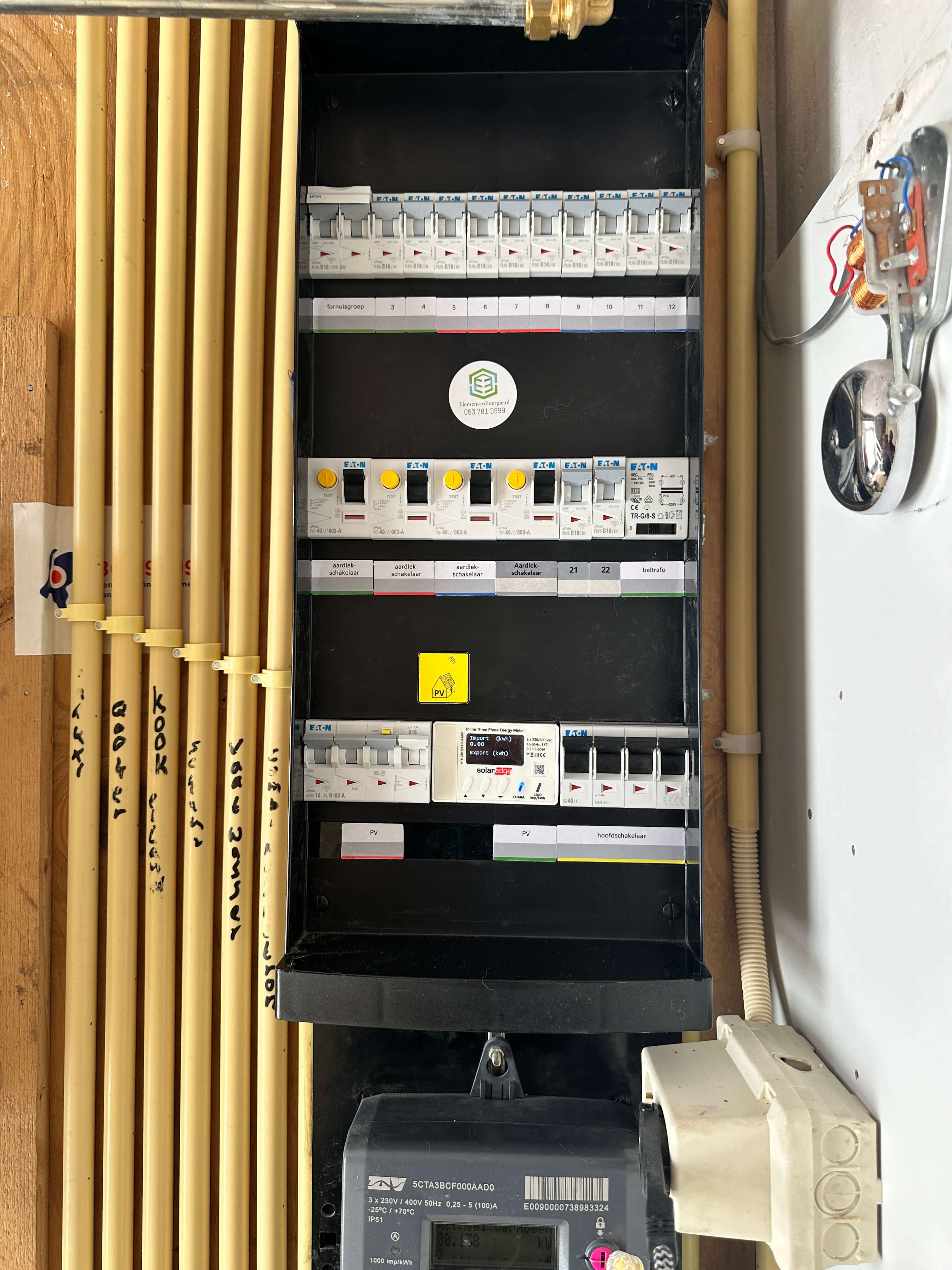 Krachtstroom groepenkast installatie