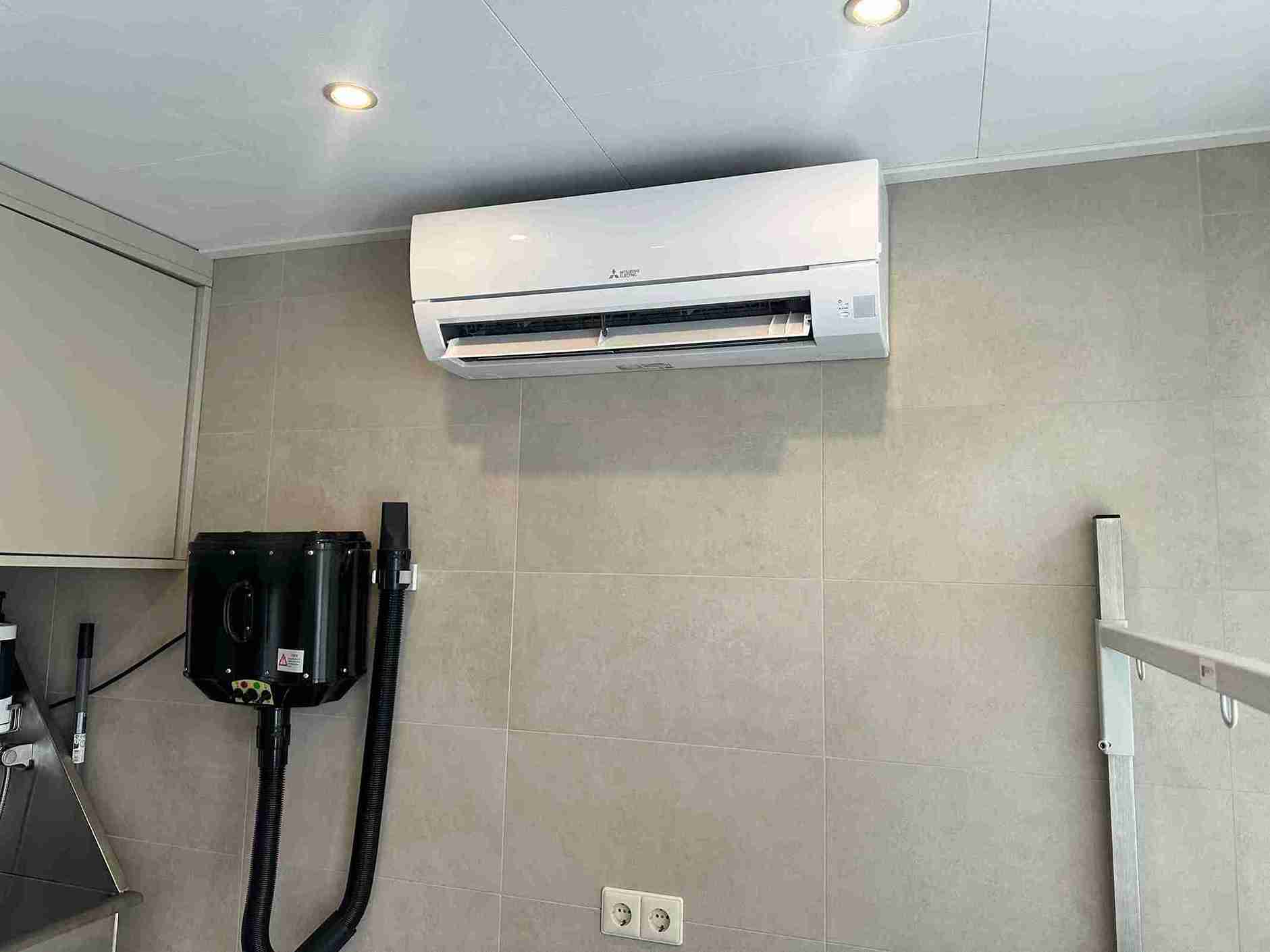 Airco in een hondensalon (zakelijke installatie)