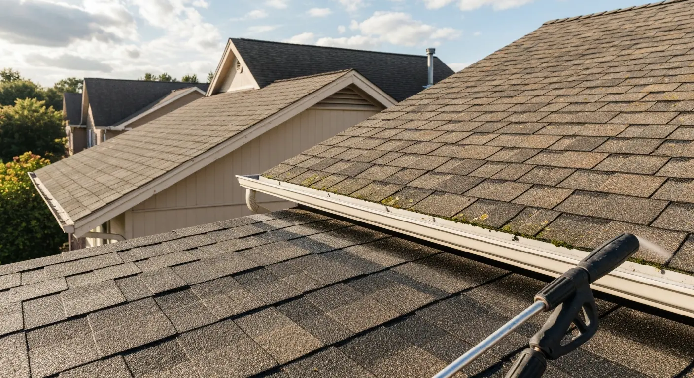 Roof and gutter cleaning