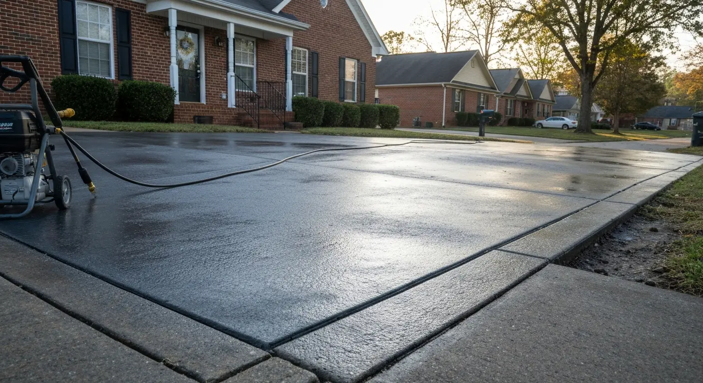 Driveway cleaning project
