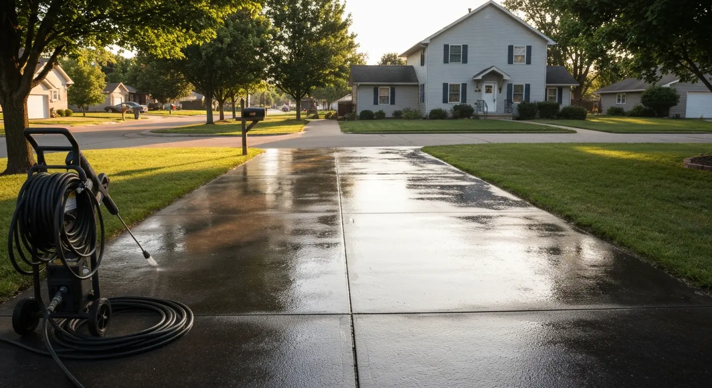Driveway cleaning service
