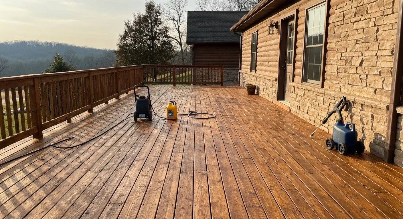 Deck cleaning service