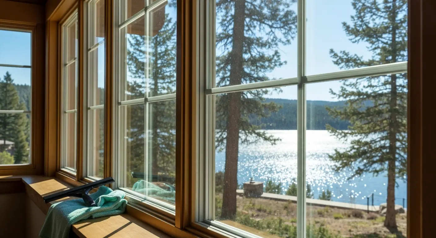 Sparkling clean windows on Harriman home
