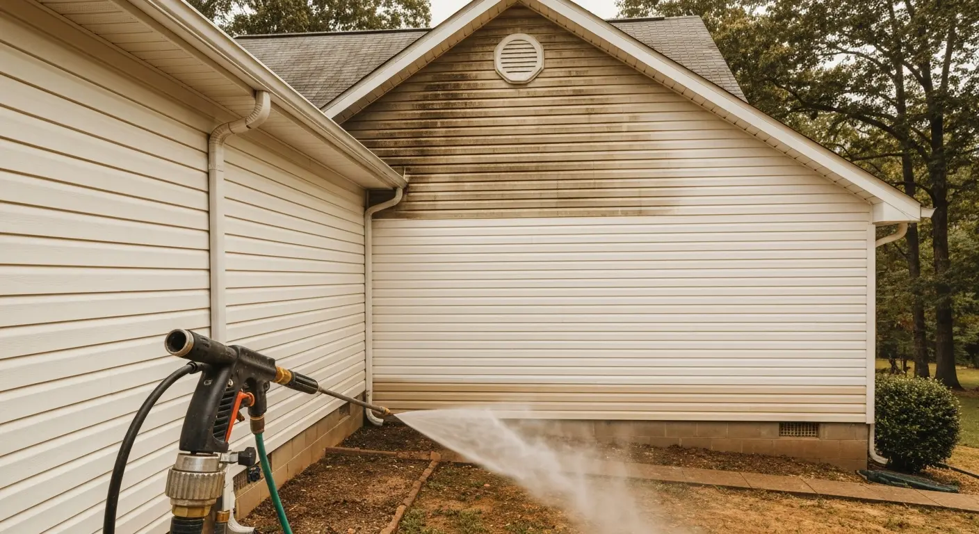 Siding cleaning project