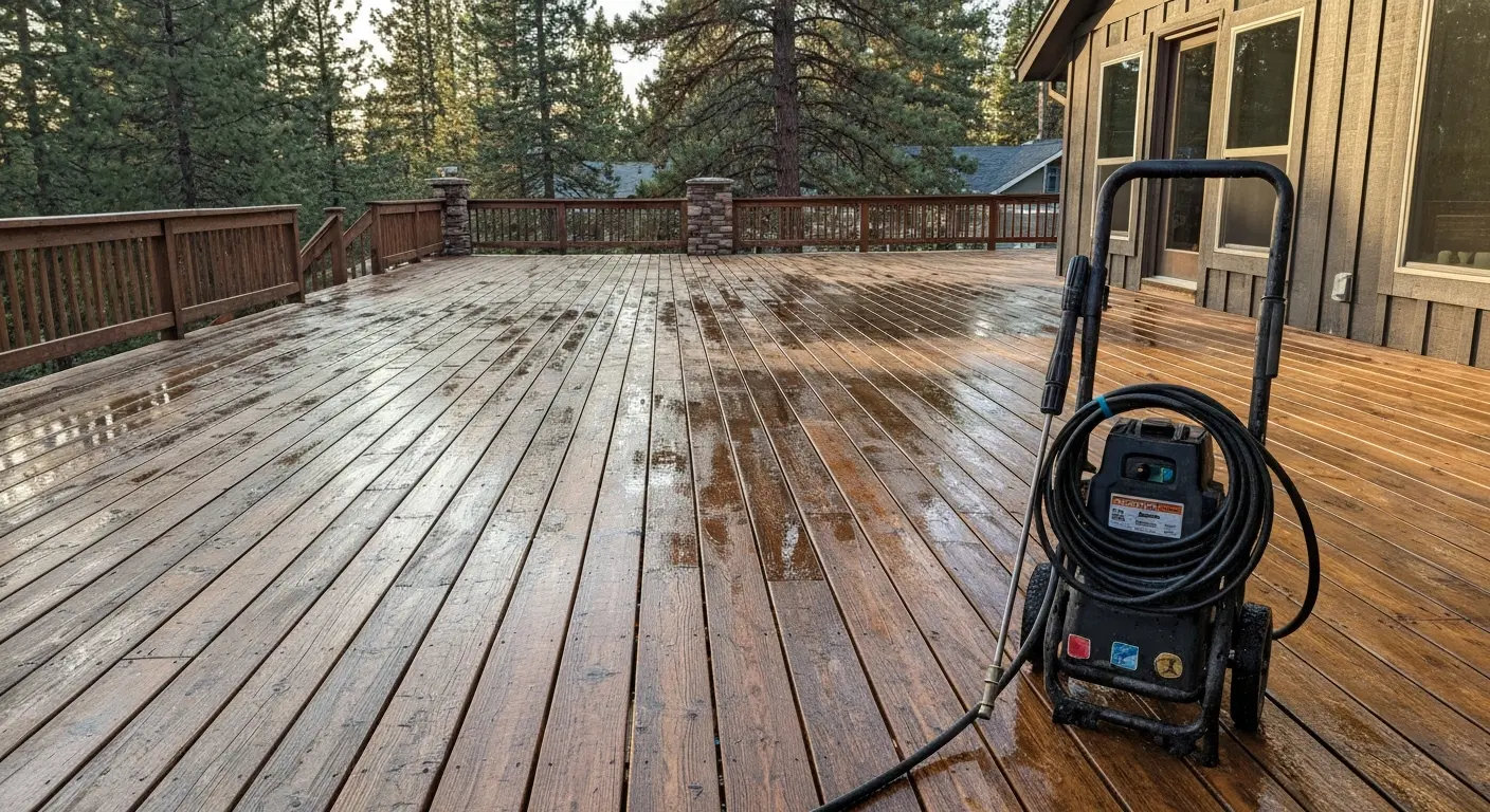 Deck cleaning service