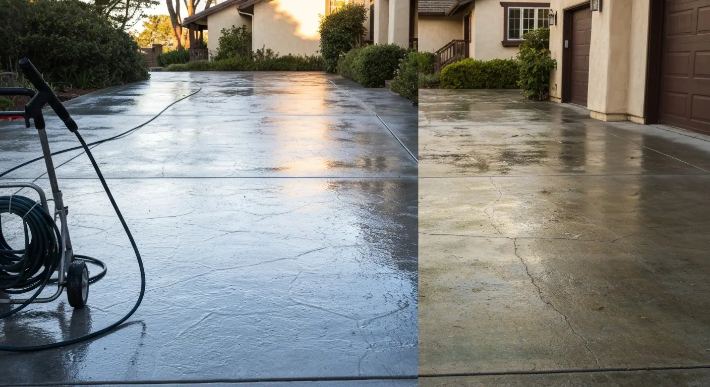 Driveway and concrete cleaning