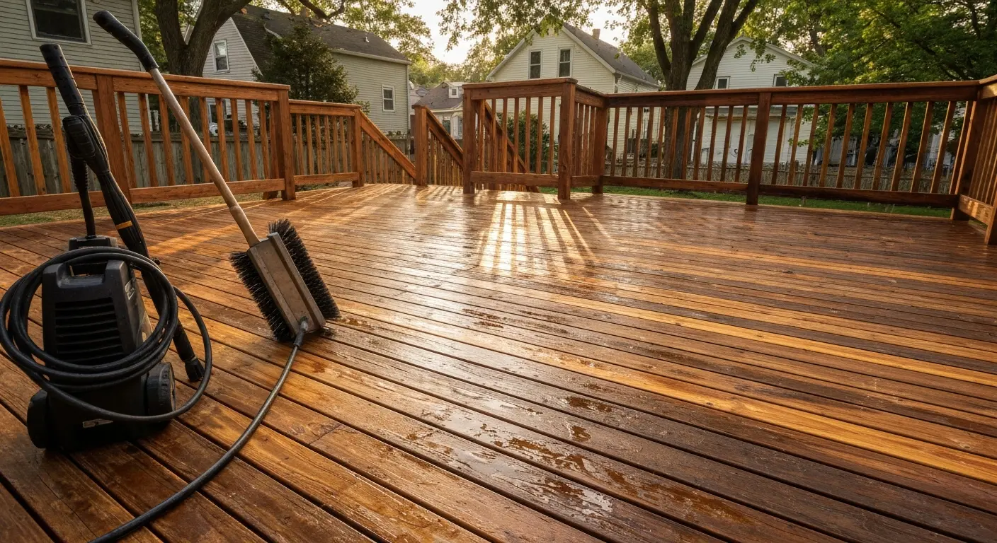 Deck cleaning service