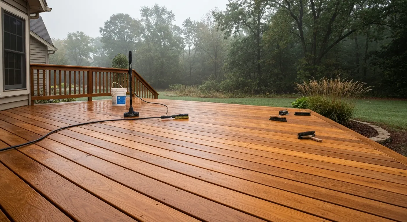 Deck cleaning service