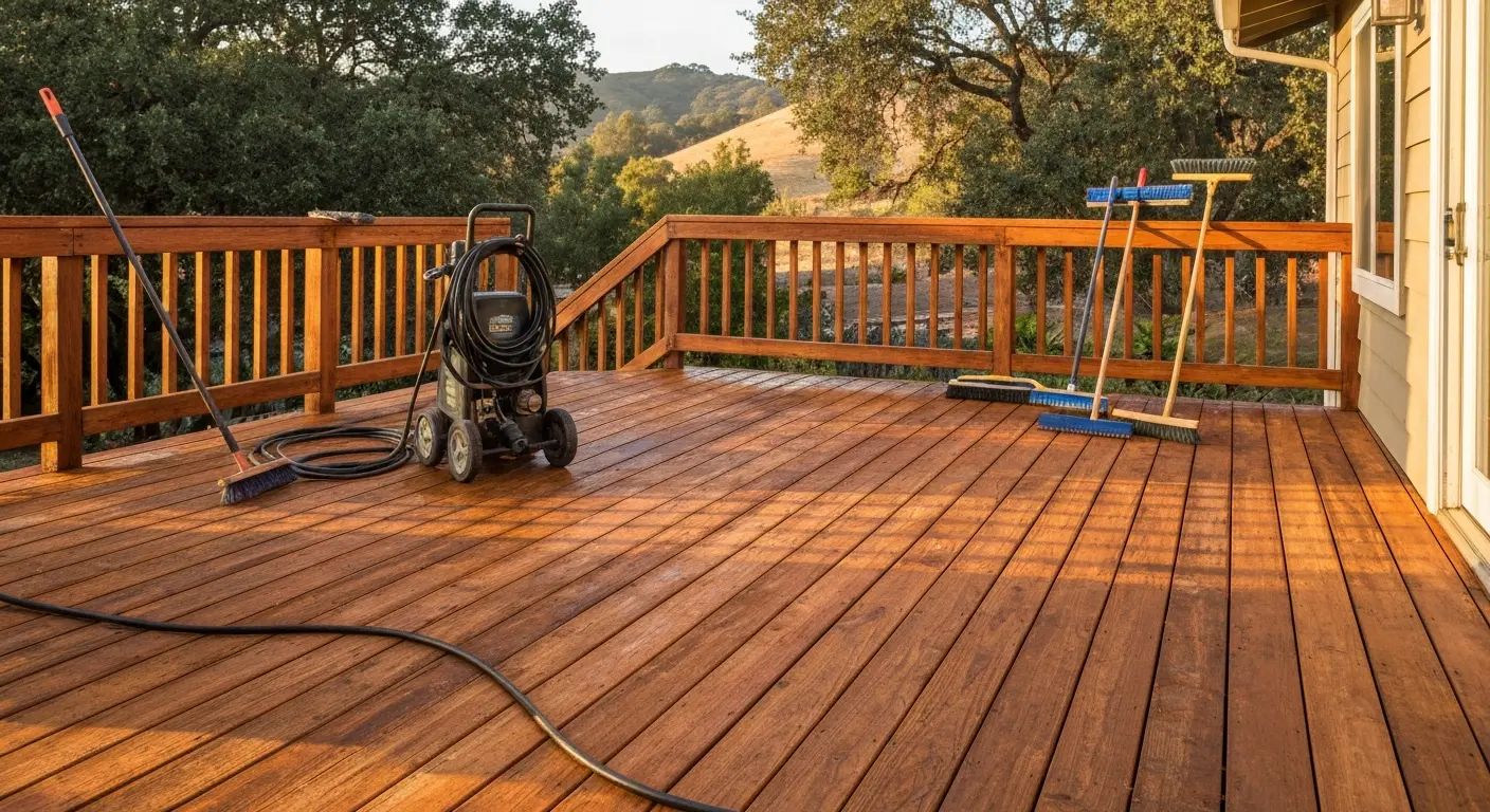 Deck and wood cleaning