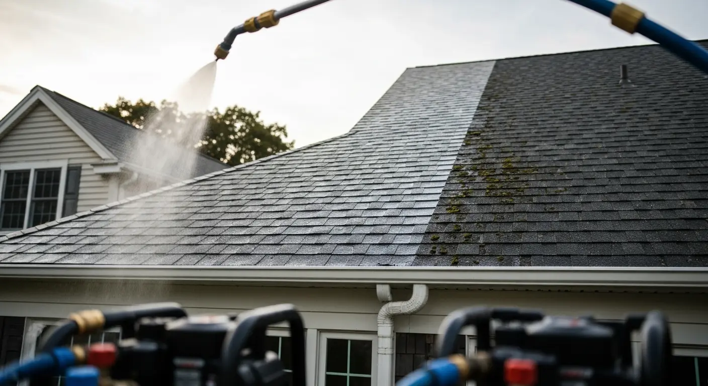 Roof and gutter cleaning
