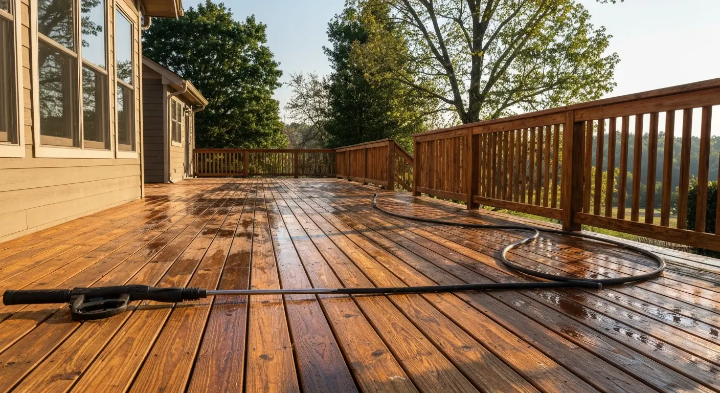 Deck and patio cleaning
