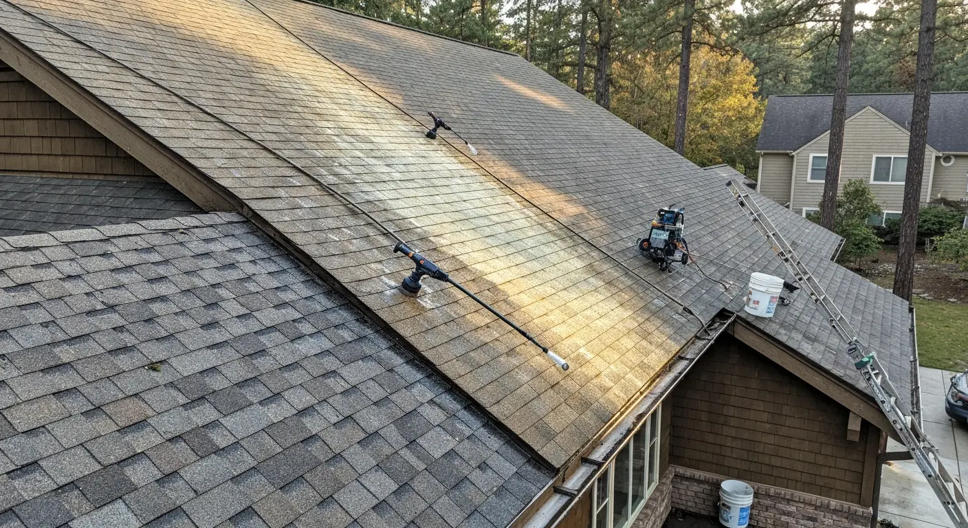 Roof cleaning service
