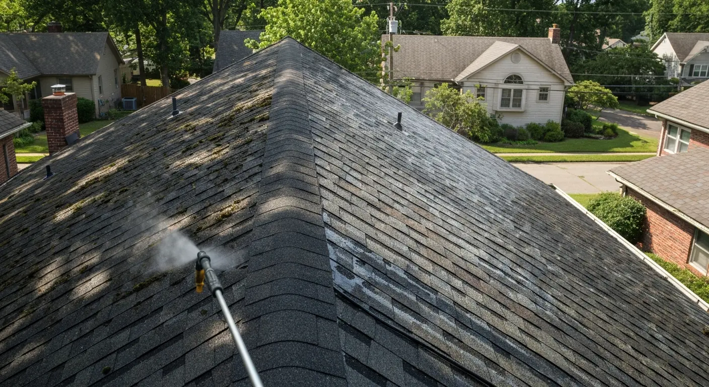 Roof cleaning service