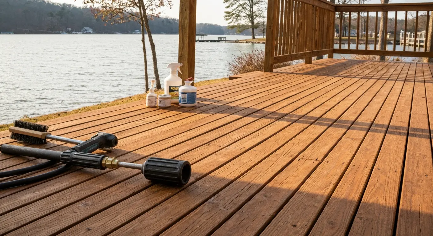 Deck cleaning