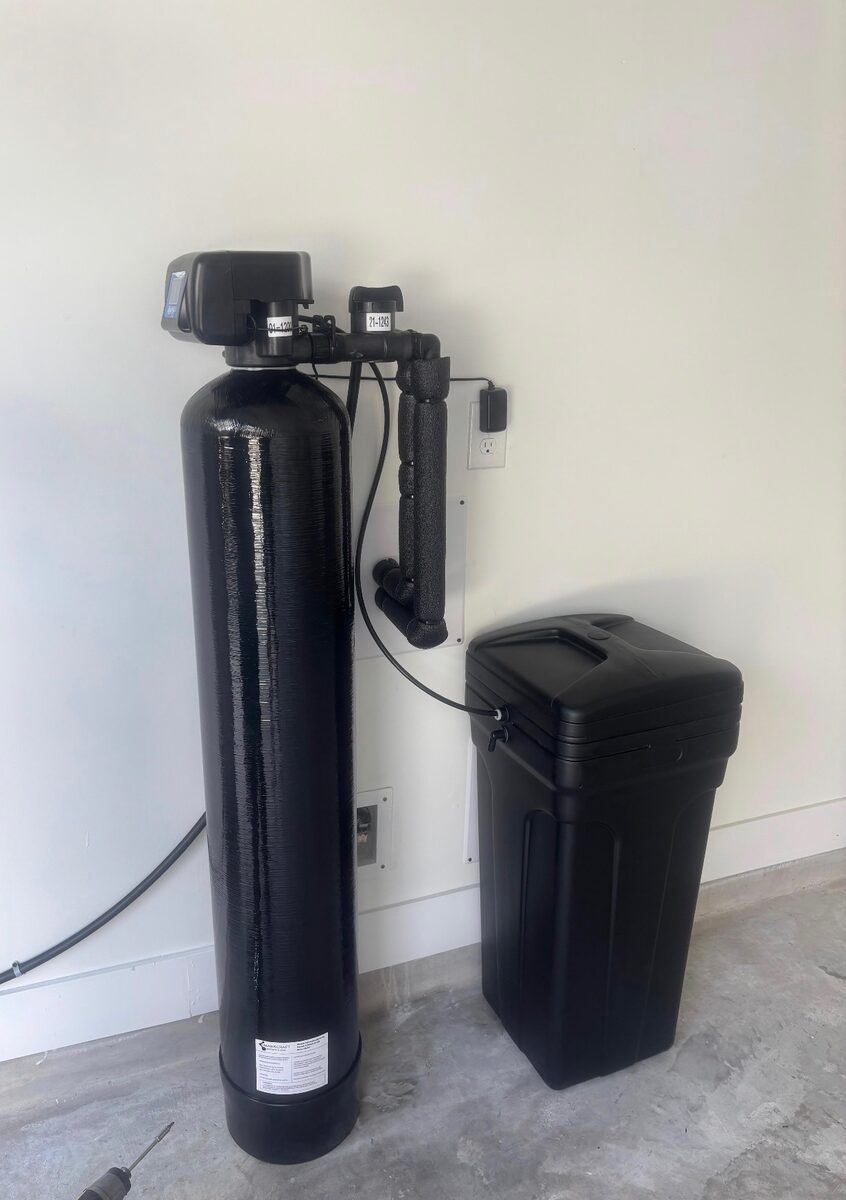 Whole-home filtration system in a finished garage