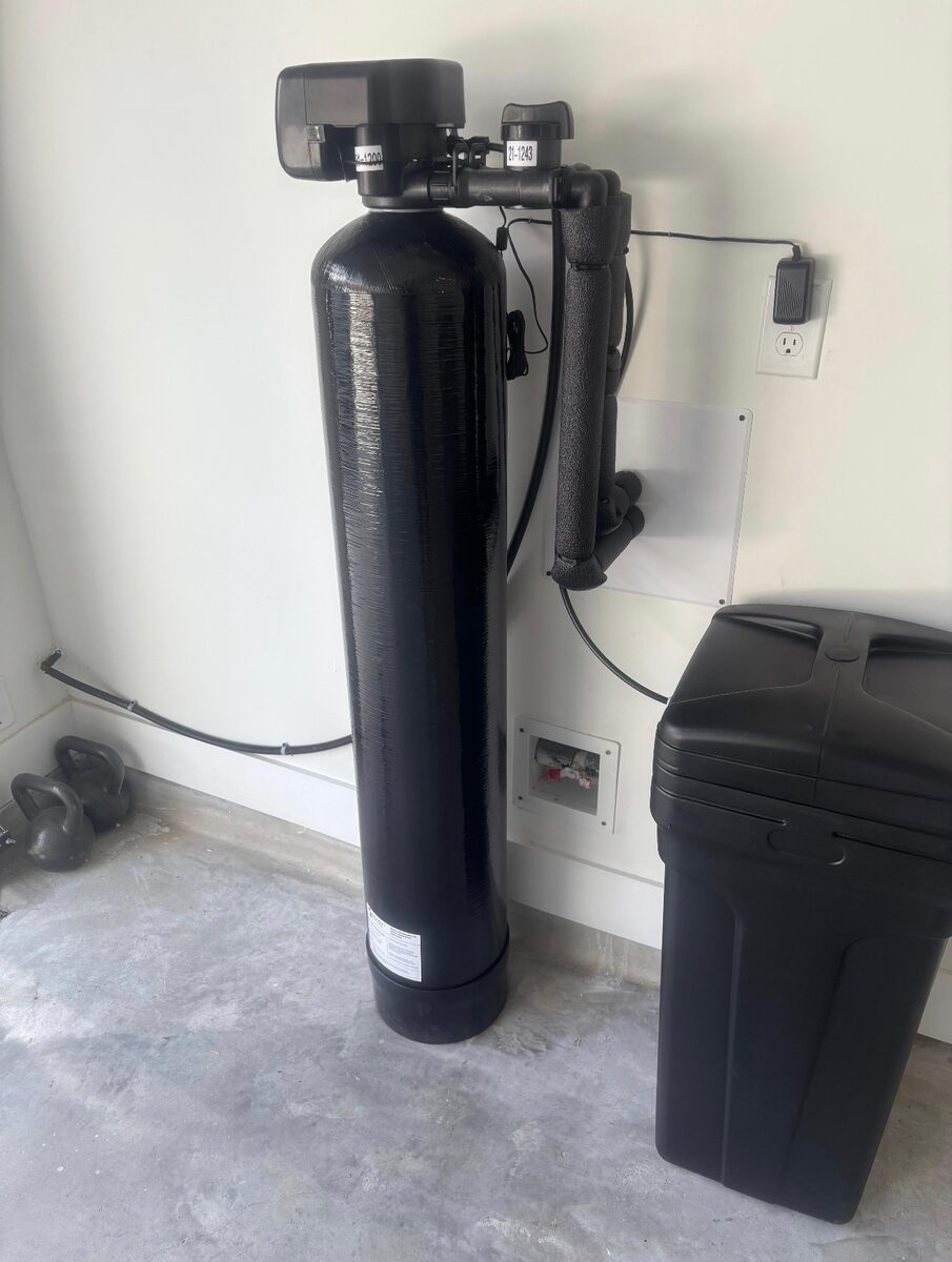 Whole-home softener and brine tank install