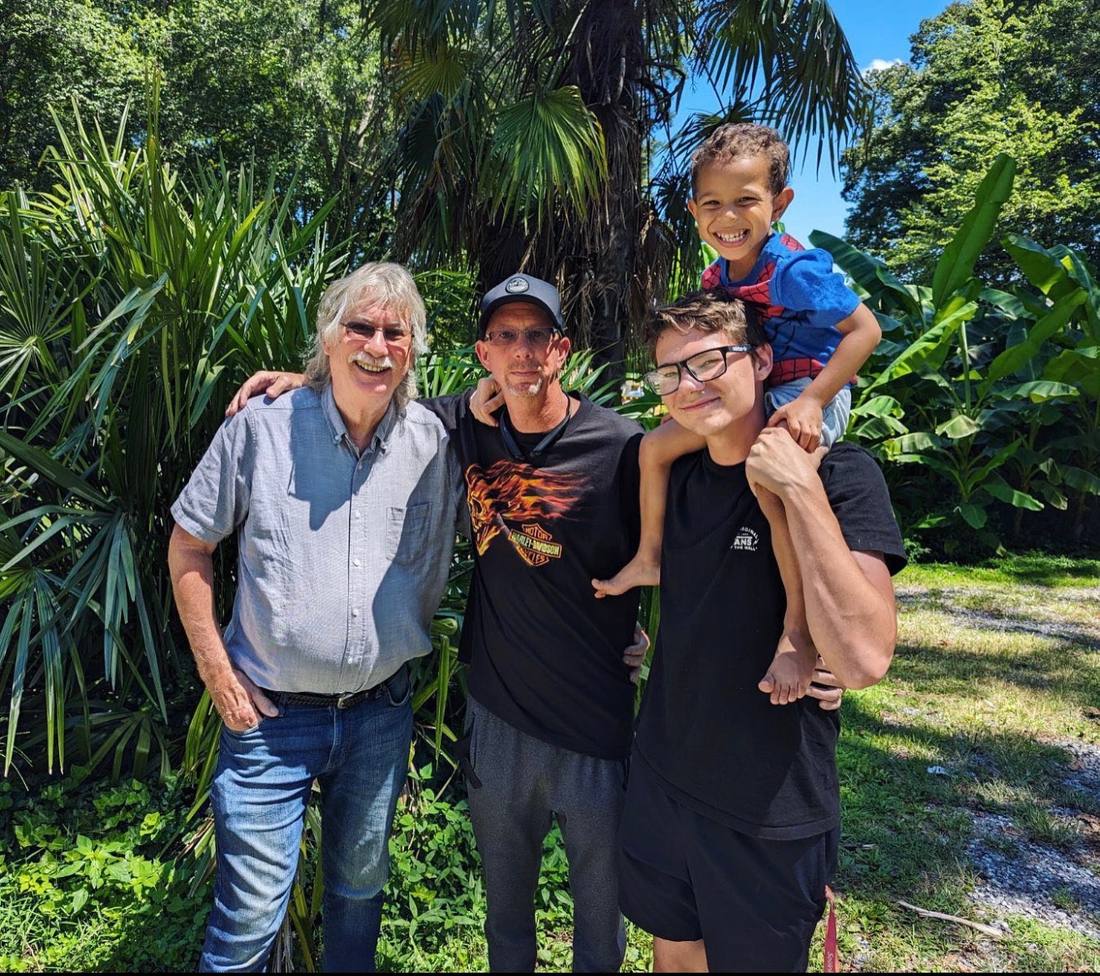 Three generations of the Bowen family in Belmont, North Carolina