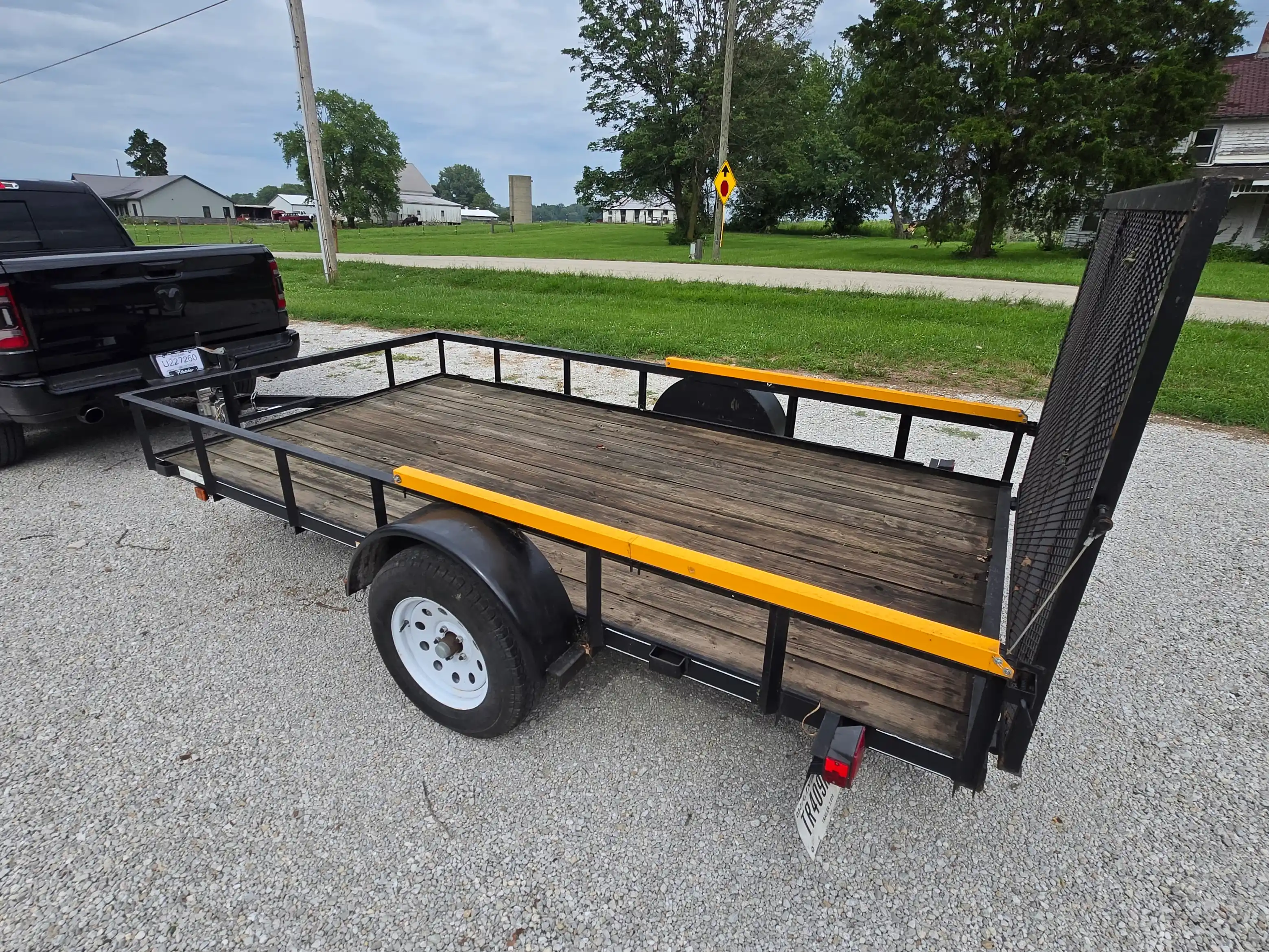 6x12 utility trailer rental with Gorilla Lift EZ Gate in Flat Rock, Indiana