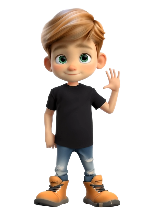 Reece waving