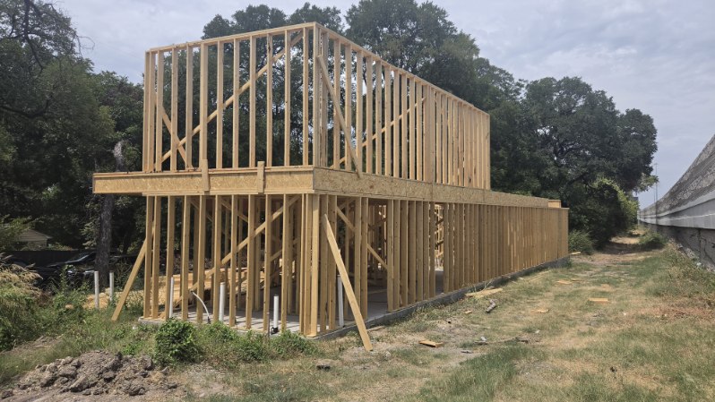 New construction framing underway by Angelic Real Estate & Investments in North Texas — photo 4