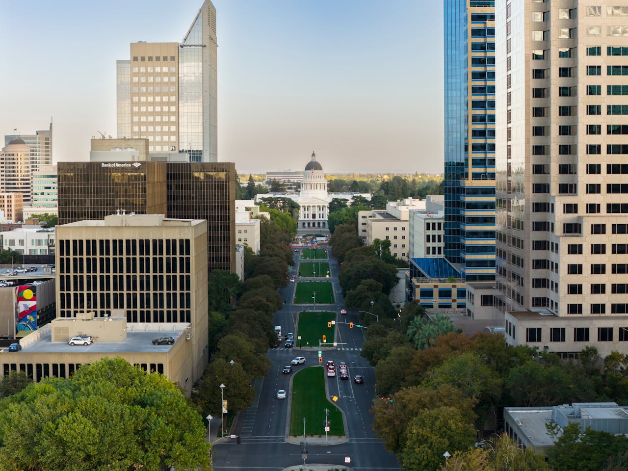 Residential neighborhood in the Central Valley, CA