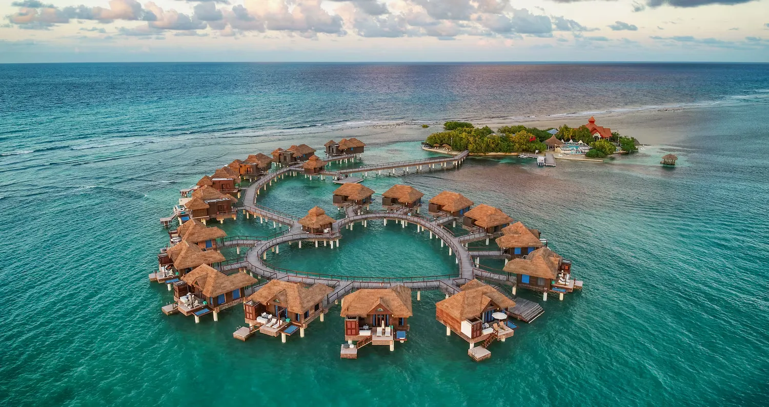 Sandals Resort overwater bungalows