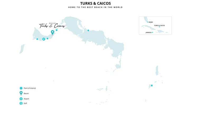 Turks & Caicos Map