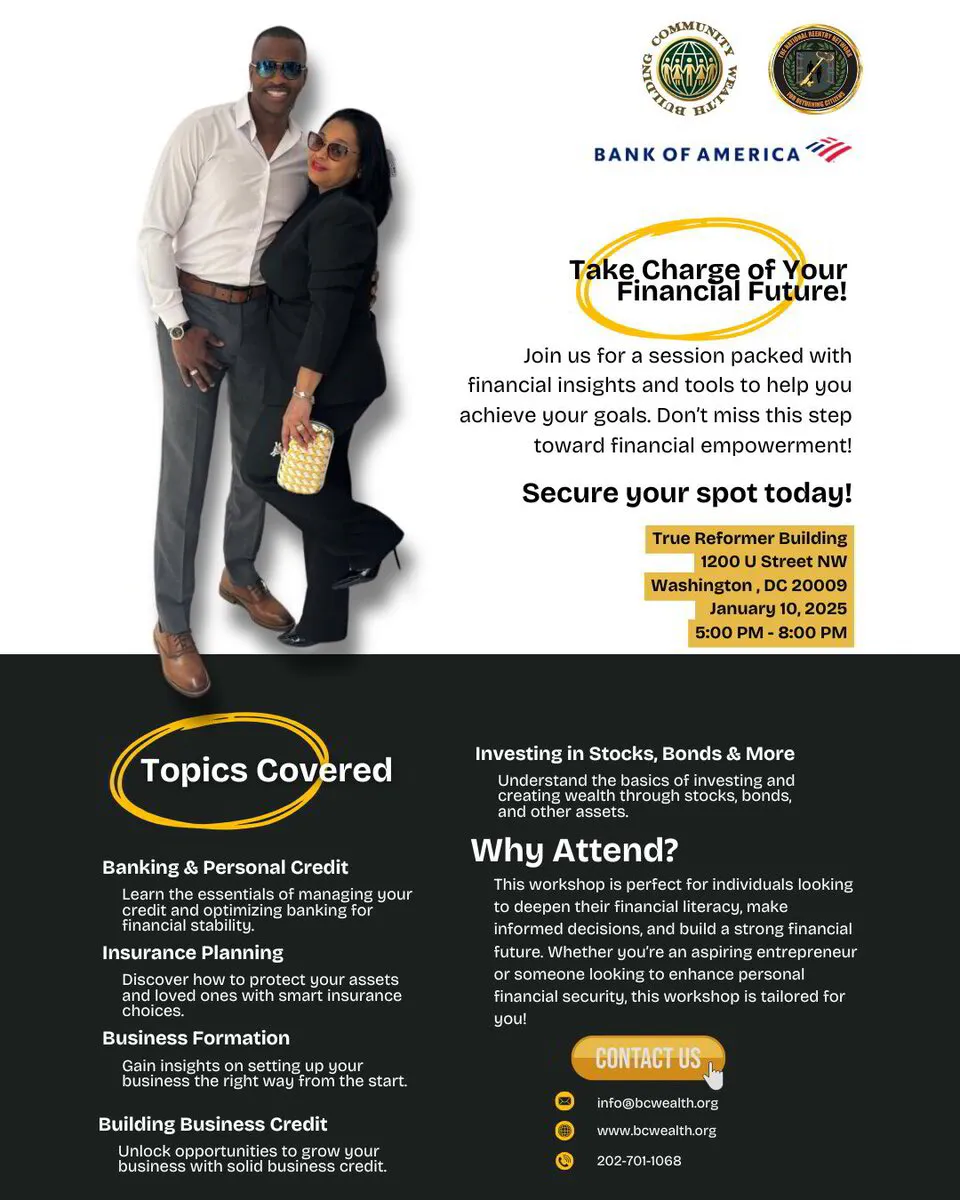 Take Charge of Your Financial Future flyer