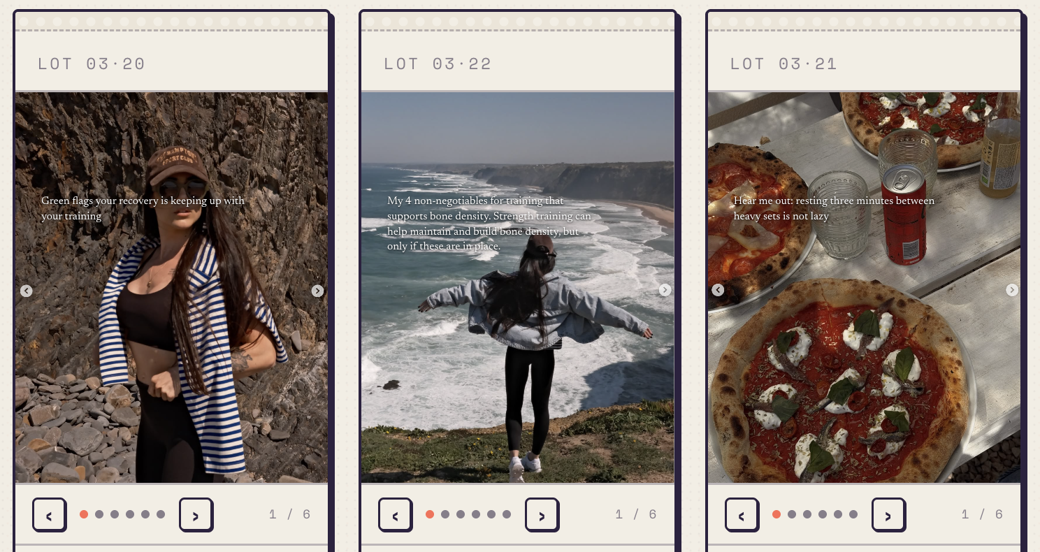 Linotype generated content interface
